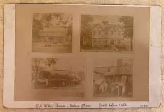 Antique 1902 Upton & Frisbee E N Peabody Photograph Old Witch House Salem Ma