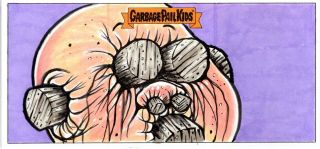 2018 Topps Garbage Pail Kids Oh The Horror - Ible 1/1 Triptych Sketch Rory Mcqueen