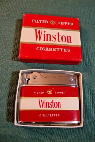 Zenith Vintage Cigarette Lighter Winston Cigarettes W/box