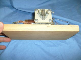 Antique Crystal Radio Detector wooden Stand Vintage - Ceramic tuner 8