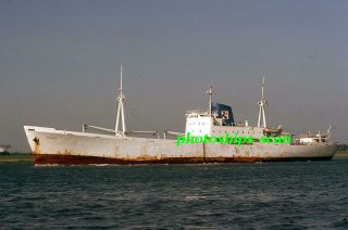 1 Slide Of Greek - Flag Bianco Spg Reefer Ship Bianco (ex - Matouba,  60 - 76,  French)