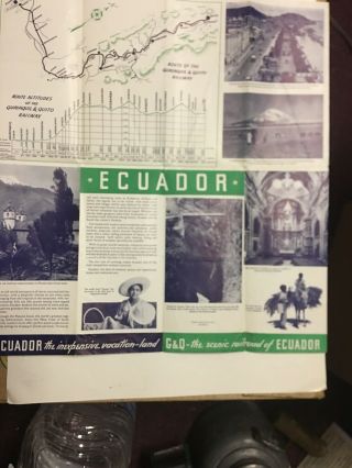 1937 RARE ECUADOR Brochure Guayaquil And Quito Railroad 4