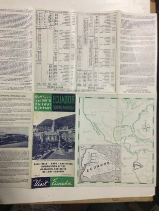 1937 RARE ECUADOR Brochure Guayaquil And Quito Railroad 5