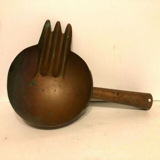 Thos Mills Bros Philadelphia Antique Solid Copper Candy Mold Pourer 3 Tines 2