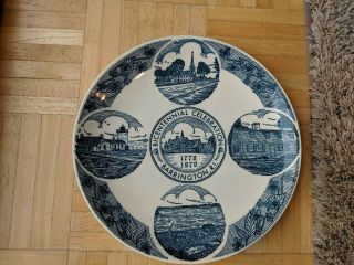 1970 Barrington,  Rhode Island Bicentennial 10 Inch Collectible Porcelain Plate