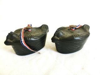 Staub Cast Iron Mini Rooster/chicken Dutch Ovens Made In France Rare