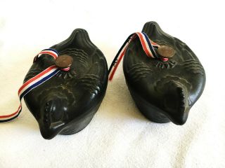 STAUB Cast Iron Mini Rooster/Chicken Dutch Ovens Made In France RARE 7