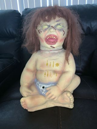 Lifesize Animated Prized Possession Baby Halloween Prop Evil Doll Haunted Spirit