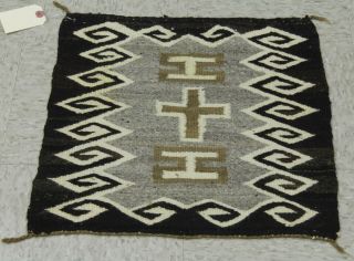 Navajo Crystal Region Square Wall Hanging Or Table Top Rug 21 " X 19 " C.  1920s