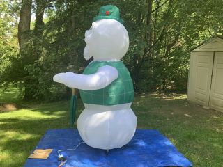 Rare Gemmy Christmas Inflatable Rudolph - Sam The Snowman 3