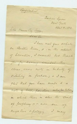Archive Of 4 Handwritten Signed Letters By Princess Amélie Rives Troubetzkoy