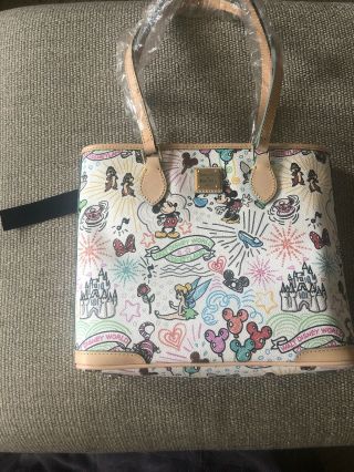Disney Dooney And Bourke Sketch Tote Large Shopper Tote