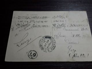 Malta - Gozo - Postal History Postcard - P.  H.  S.  No 67
