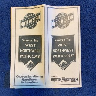 1937 Chicago And Northwestern Line Railroad Time Tables