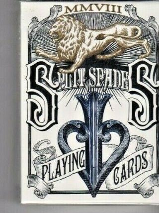 David Blaine Split Spades Lions Blue 1st Edition Playing Cards