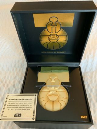 2019 Sdcc Exclusive (limited To 500) Star Wars Medal Of Yavin 24k Gold Toynk
