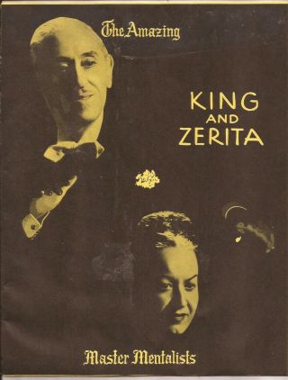 The King And Zorita Master Mentalists Promotional Brochure