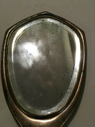 Antique Jeweled Filigree Ormolu Vanity Set Hand Mirror and Brush & comb cover 6
