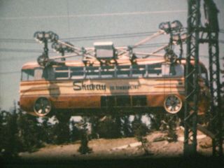 Rare 16mm Film - Late 50s Mt.  Hood Oregon - Timberline Skyway Bus Tram,  Skiers