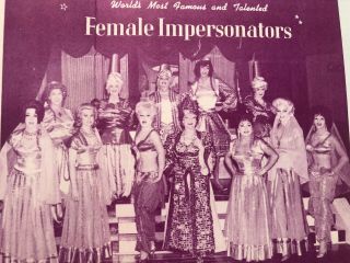 1960 ' s Drag Queen Female Impersonators Ad Brochure Finocchio ' s San Francisco 3