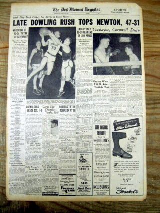 1947 newspaper w Earliest Report of JACKIE ROBINSON as 1st NEGRO in ML BASEBALL 2