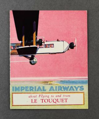 Imperial Airways Le Touquet 1928 Airline Timetable