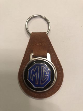 Vintage Mg Morris Garages Car Leather Key Fobs Key Chains Key Rings