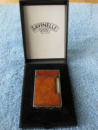 Savinelli 1876 pipe lighter Briar wood casing. 3