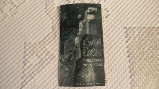 Antique Hotel Astor Times Square York City Brochure $4.  00 Rooms