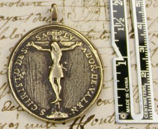 RARE Antique 18th Century Basilica of Our Lady of the Forsaken Pilgrimage Medal 3
