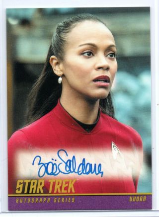 Zoe Saldana As Uhura / Star Trek Beyond Trading Card Autograph Extremely Limited