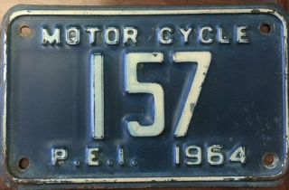 1964 Prince Edward Island Motorcycle License Plate