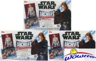 (3) 2018 Topps Star Wars Archives Signature Series Hobby Box - Boxes Dinged
