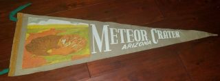 Vintage Meteor Crater Arizona Pennant