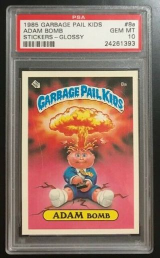 1985 1st Series Os1 Garbage Pail Kids Psa 10 Adam Bomb 8a