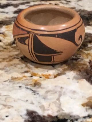 Vintage Hopi Pueblo Native American Pottery Bowl Polychrome Estate Nr