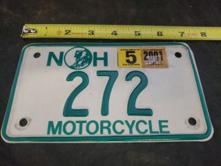 Hampshire Old Man Of The Mountain Motorcycle License Plate Rare 3 Digit (d4)