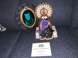 Wdcc Snow White “enthroned Evil " Queen And Very Rare Millan Mirror