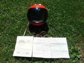 Vintage 1971 Jvc Model 3240 Burnt Orange Space Helmet Style Portable Tv -