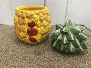 Three Dots and a Dash Pineapple Mug Tiki Farm Chicago 2 Piece Collectible RARE 2