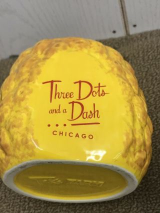 Three Dots and a Dash Pineapple Mug Tiki Farm Chicago 2 Piece Collectible RARE 4
