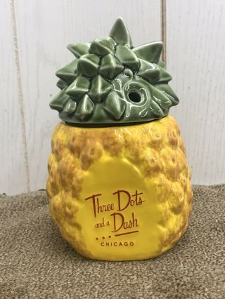 Three Dots and a Dash Pineapple Mug Tiki Farm Chicago 2 Piece Collectible RARE 5