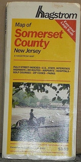 1991 Hagstrom Street Map Of Somerset County Jersey