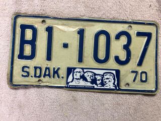 1970 Minnehaha County South Dakota License Plate