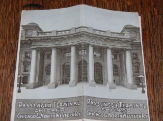 C.  1914 Chicago & Northwestern Railway Passenger Terminal Brochure Booklet