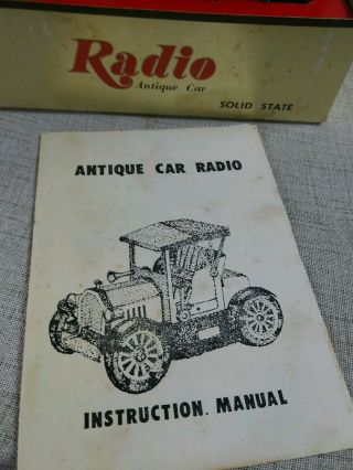 Vintage Antique Model Car Transistor Radio Made In Japan & Comes 2