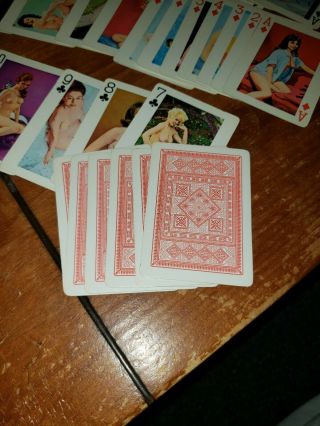 Fifty - Two Girlie Nude Playing Cards Complete 1950s Vintage Pinups Complete 4