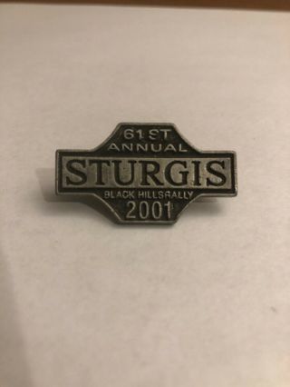 Sturgis Bike Week Vest Jacket Pin Hat Pin 2001 61st Anniversary