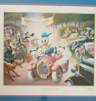 Carl Barks Gold Plate Edition Lithograph 77 Of 100 " A Belchfire Runabout "
