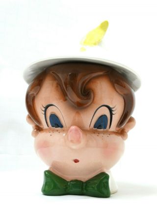 1950s Disney Pinocchio Boy Cookie Jar Poppytrail Metlox Ca Pottery Very Good